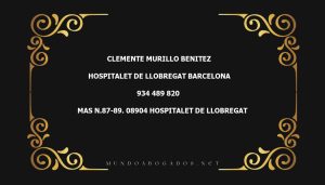 abogado Clemente Murillo Benitez en la localidad de Hospitalet de Llobregat