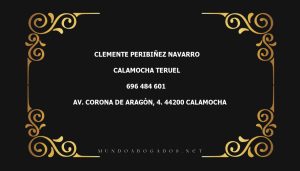 abogado Clemente Peribiñez Navarro en la localidad de Calamocha