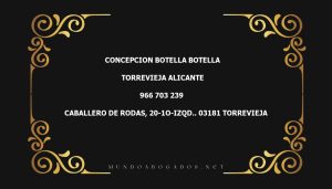 abogado Concepcion Botella Botella en la localidad de Torrevieja