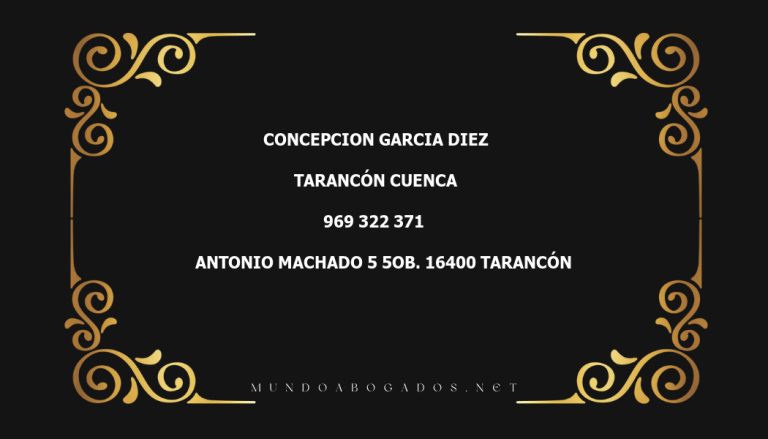 abogado Concepcion Garcia Diez en la localidad de Tarancón