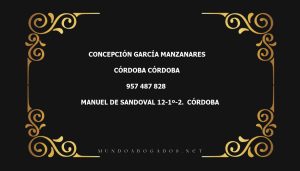 abogado Concepción García Manzanares en la localidad de Córdoba