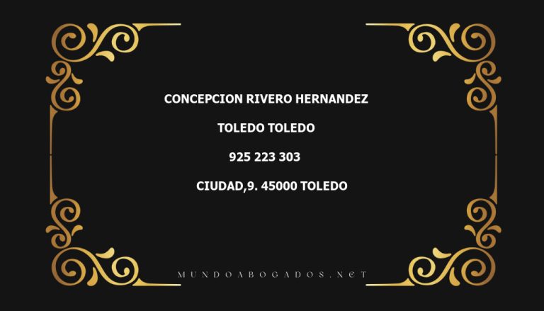 abogado Concepcion Rivero Hernandez en la localidad de Toledo