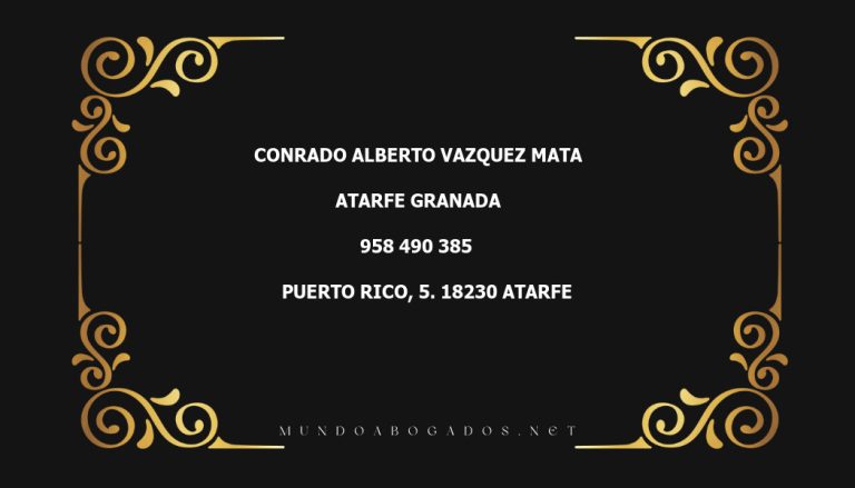 abogado Conrado Alberto Vazquez Mata en la localidad de Atarfe