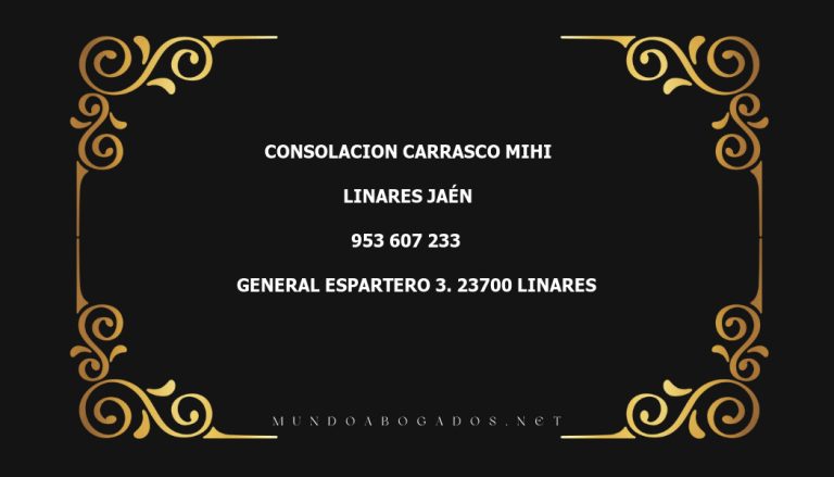 abogado Consolacion Carrasco Mihi en la localidad de Linares