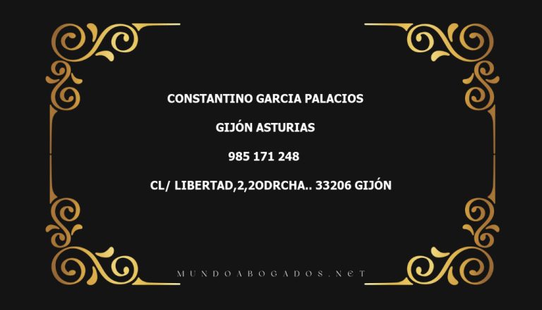 abogado Constantino Garcia Palacios en la localidad de Gijón