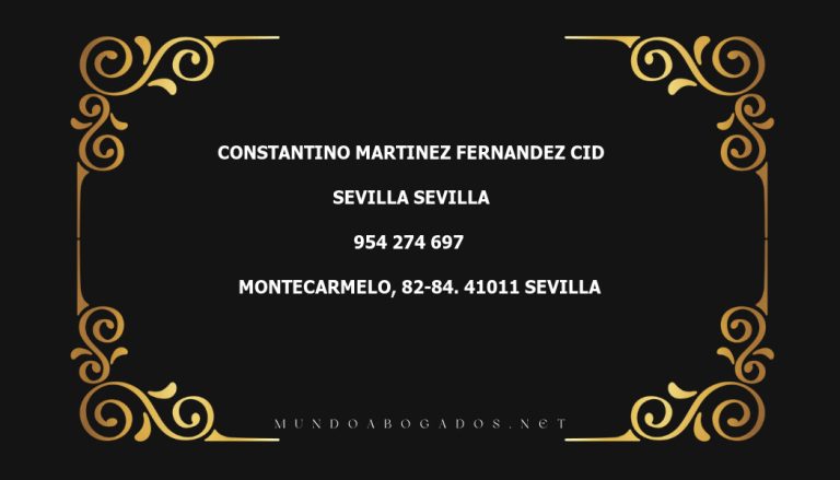 abogado Constantino Martinez Fernandez Cid en la localidad de Sevilla