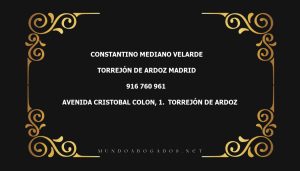 abogado Constantino Mediano Velarde en la localidad de Torrejón de Ardoz