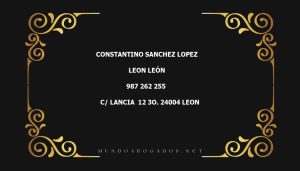 abogado Constantino Sanchez Lopez en la localidad de Leon