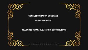 abogado Consuelo Chacon Gonzalez en la localidad de Huelva