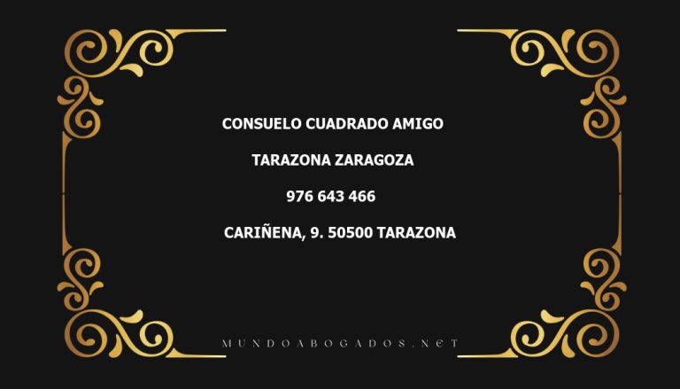 abogado Consuelo Cuadrado Amigo en la localidad de Tarazona