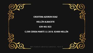 abogado Cristina Azorin Diaz en la localidad de Hellín