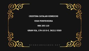 abogado Cristina Catalan Hinrichs en la localidad de Vigo