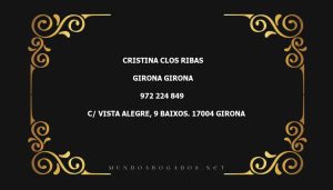 abogado Cristina Clos Ribas en la localidad de Girona