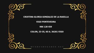 abogado Cristina Gloria Gonzalez De La Rasilla en la localidad de Vigo