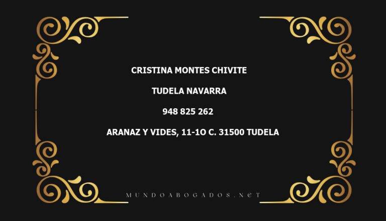 abogado Cristina Montes Chivite en la localidad de Tudela