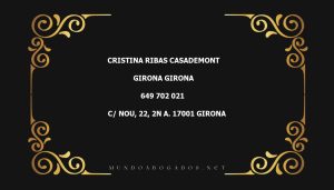 abogado Cristina Ribas Casademont en la localidad de Girona