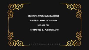 abogado Cristina Rodriguez Sanchez en la localidad de Puertollano