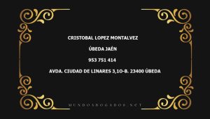 abogado Cristobal Lopez Montalvez en la localidad de Úbeda