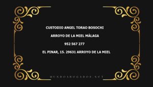 abogado Custodio Angel Torao Bosochi en la localidad de Arroyo de la Miel