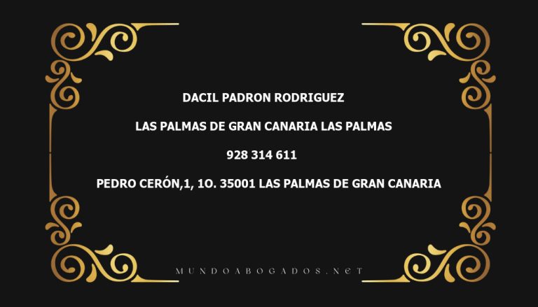 abogado Dacil Padron Rodriguez en la localidad de Las Palmas de Gran Canaria