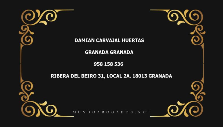 abogado Damian Carvajal Huertas en la localidad de Granada