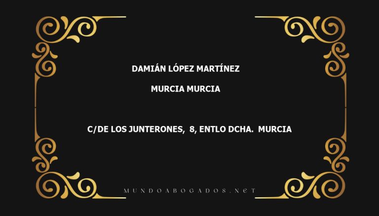 abogado Damián López Martínez en la localidad de Murcia