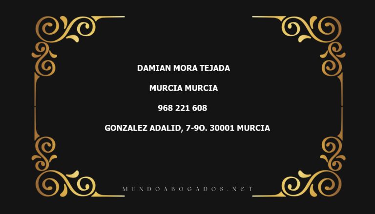 abogado Damian Mora Tejada en la localidad de Murcia