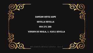 abogado Damian Ortiz Aspe en la localidad de Sevilla