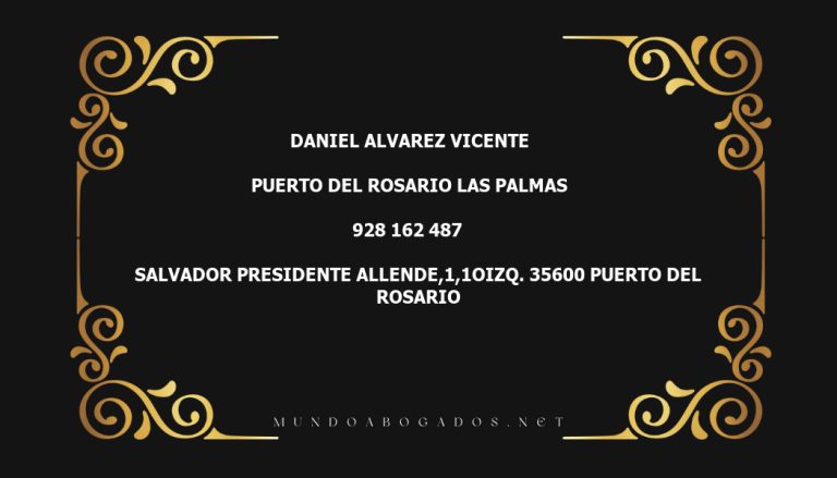 abogado Daniel Alvarez Vicente en la localidad de Puerto del Rosario