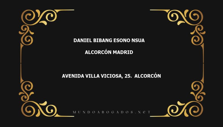 abogado Daniel Bibang Esono Nsua en la localidad de Alcorcón