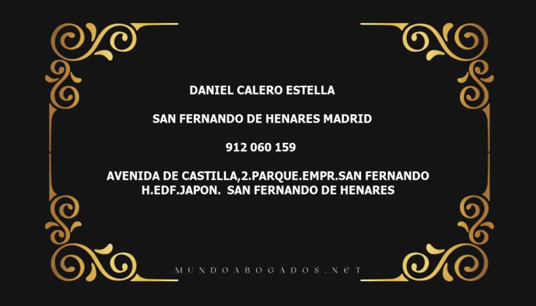 abogado Daniel Calero Estella en la localidad de San Fernando de Henares