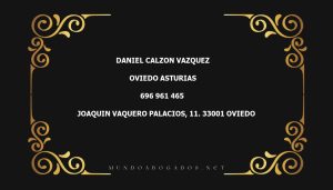 abogado Daniel Calzon Vazquez en la localidad de Oviedo