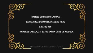 abogado Daniel Corredor Laguna en la localidad de Santa Cruz de Mudela