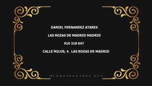 abogado Daniel Fernandez Atares en la localidad de Las Rozas de Madrid