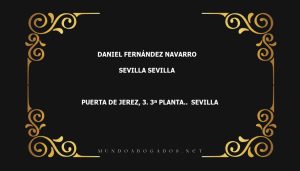 abogado Daniel Fernández Navarro en la localidad de Sevilla