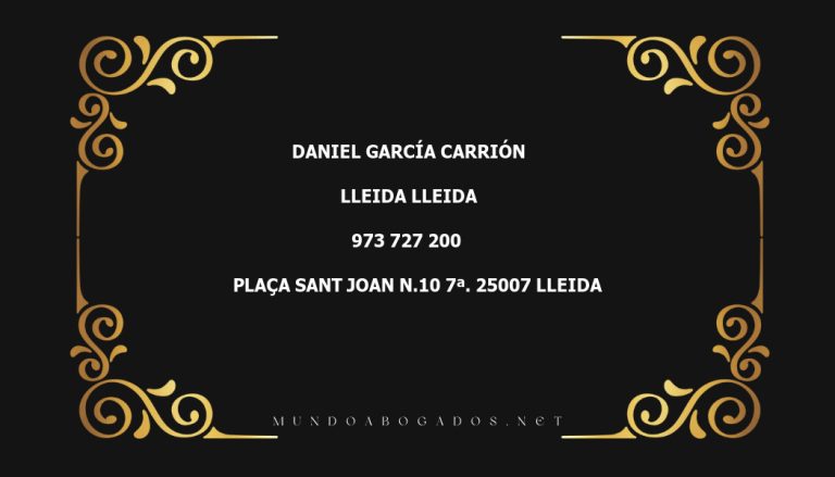 abogado Daniel García Carrión en la localidad de Lleida