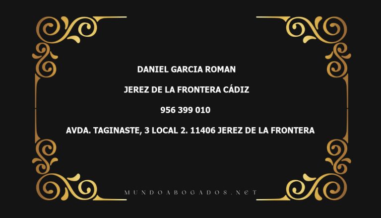 abogado Daniel Garcia Roman en la localidad de Jerez de la Frontera