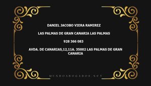 abogado Daniel Jacobo Viera Ramirez en la localidad de Las Palmas de Gran Canaria