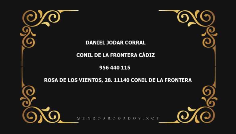 abogado Daniel Jodar Corral en la localidad de Conil de la Frontera