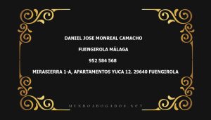 abogado Daniel Jose Monreal Camacho en la localidad de Fuengirola