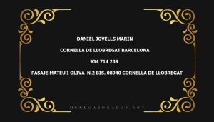 abogado Daniel Jovells Marín en la localidad de Cornella de Llobregat