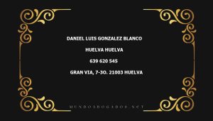 abogado Daniel Luis Gonzalez Blanco en la localidad de Huelva