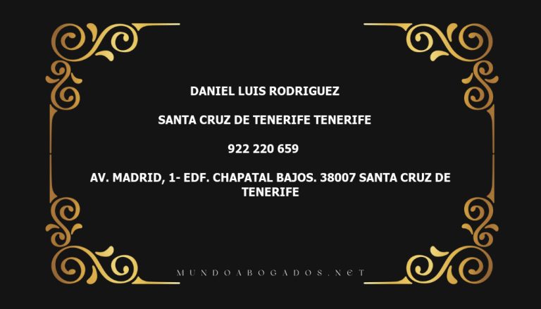 abogado Daniel Luis Rodriguez en la localidad de Santa Cruz de Tenerife