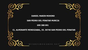 abogado Daniel Marin Mohino en la localidad de San Pedro del Pinatar