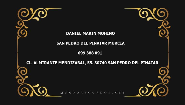 abogado Daniel Marin Mohino en la localidad de San Pedro del Pinatar