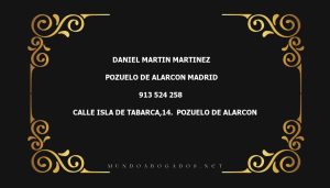 abogado Daniel Martin Martinez en la localidad de Pozuelo de Alarcon