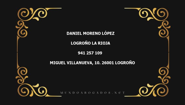 abogado Daniel Moreno López en la localidad de Logroño