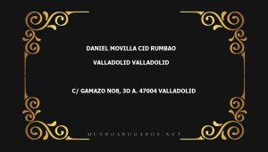 abogado Daniel Movilla Cid Rumbao en la localidad de Valladolid