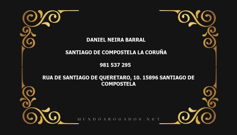 abogado Daniel Neira Barral en la localidad de Santiago de Compostela