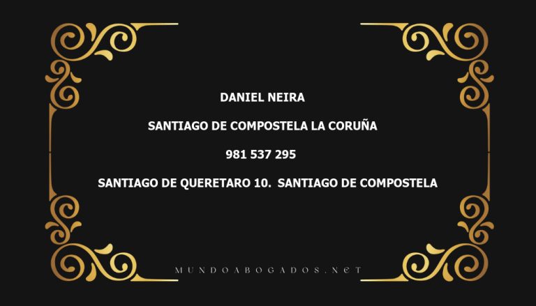 abogado Daniel Neira en la localidad de Santiago de Compostela